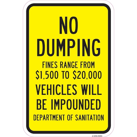 Signmission Safety Sign, 12 in Height, Aluminum, 18 in Length, 25093 A-1218-25093